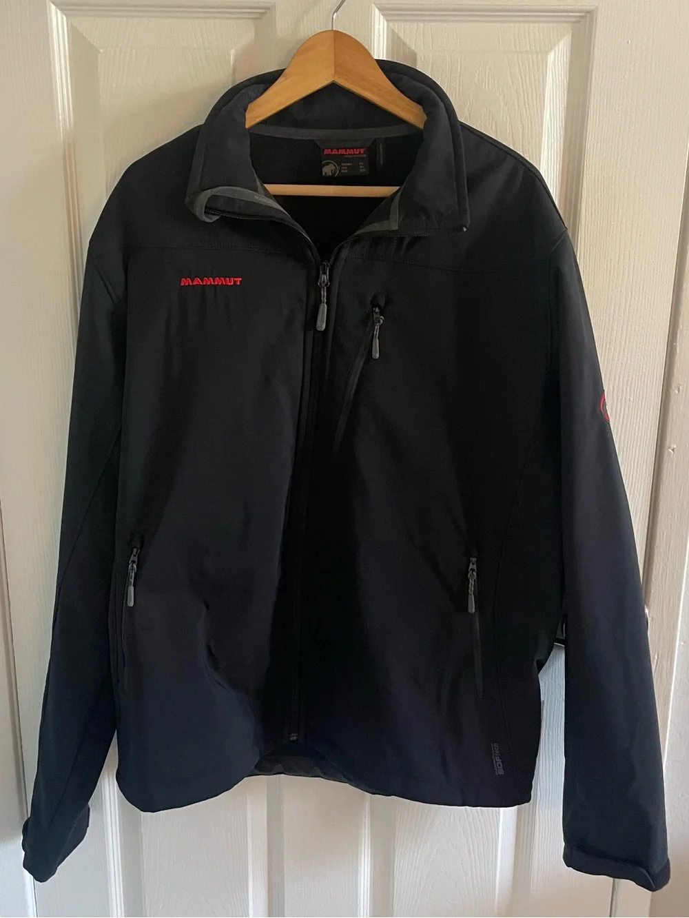Mammut Jacket Men's XL SOFtech Black Full Zip Fleece Lined Hiking Outdoors